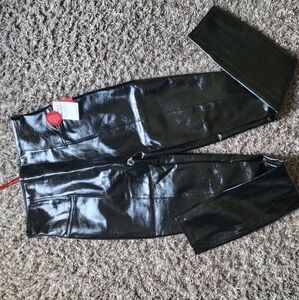 Large Tall Spanx Faux Patent Shiny Leather Liquid Leggings Pants